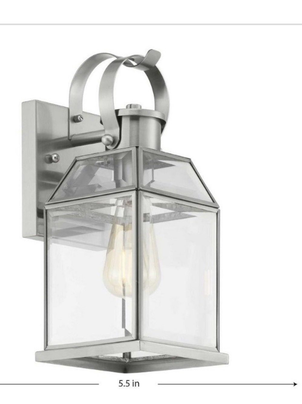 New Progress Lighting canton heights stainless steel Outdoor Wall Lantern